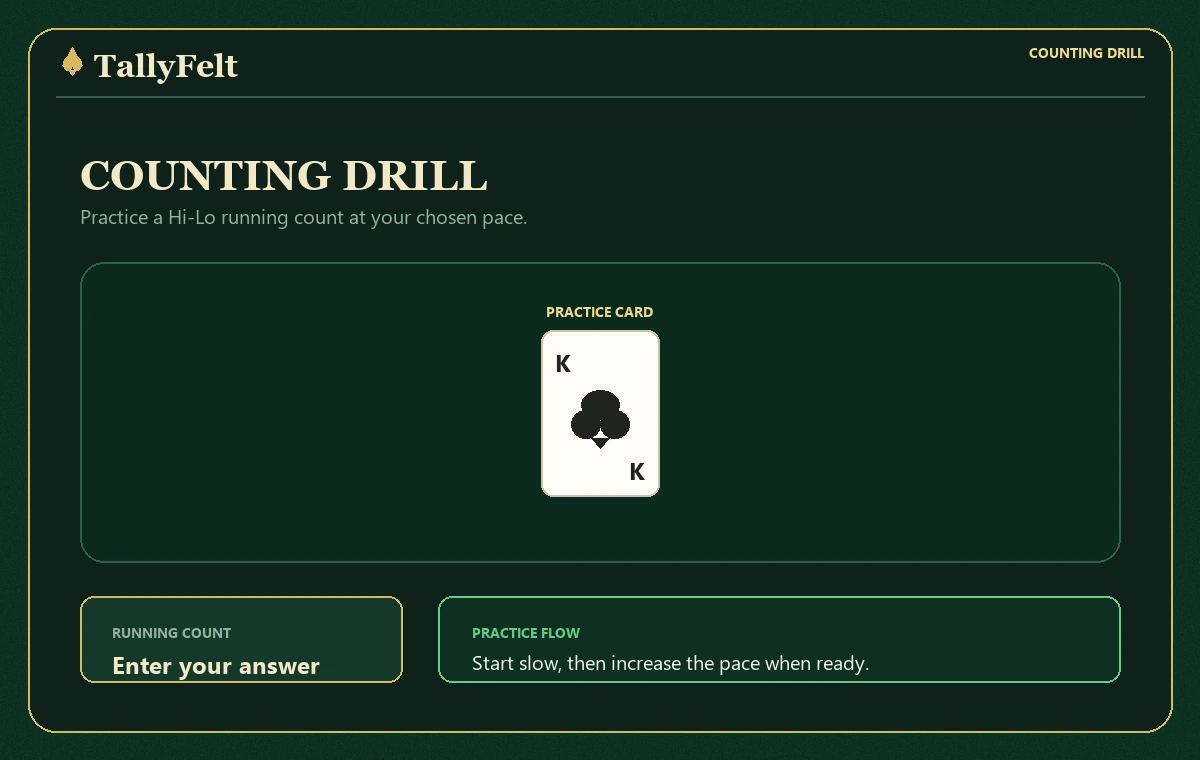 Illustration of a TallyFelt Hi-Lo counting drill